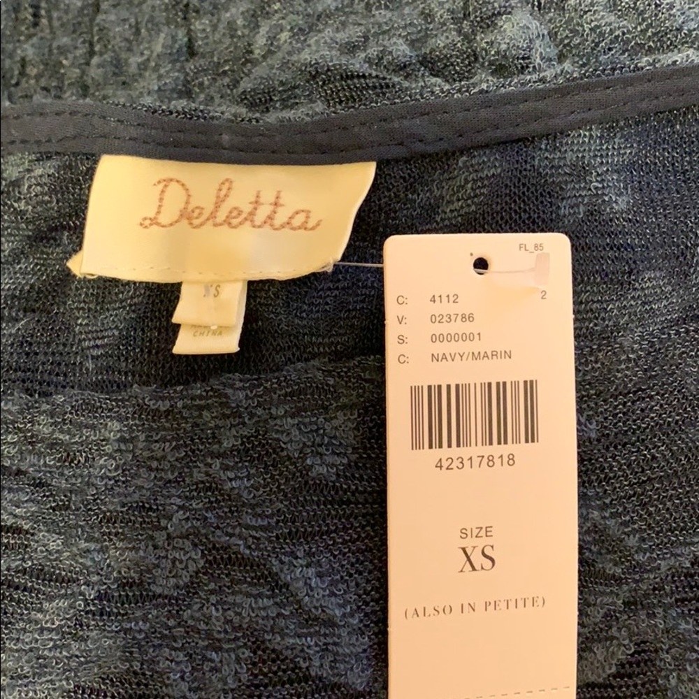 Anthropologie Deletta Navy Marin Sleeveless Top - Picture 4 of 6